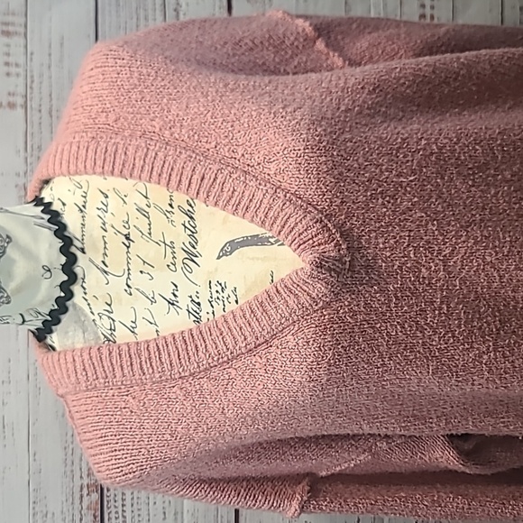 Free People v neck shaggy knit sweater - Picture 4 of 10